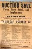 Burgess, Thomas Auctioneer Sale bill for Harris Burns, 1953 Burgess, Thomas Auctioneer Sale bill for Harris Burns, 1953