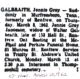 Galbraith, Jennie Gray JAMIESON death
