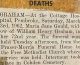 Graham, Maria Jane nee Gould death Graham, Maria Jane nee Gould death