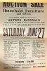Burgess, Thomas F. Auctioneer Sale Bill, for Arthur McDonald, 1953 Burgess, Thomas F. Auctioneer Sale Bill, for Arthur McDonald, 1953