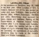 Lavallee, Oliver obituary Lavallee, Oliver obituary