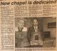 Little Lakes Estates new chapel dedicated, 1993 Little Lakes Estates new chapel dedicated, 1993