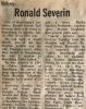 Severin, Ronald Joseph Earl obituary Severin, Ronald Joseph Earl obituary