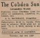 CHx-The Cobden Sun advertising rates CHx-The Cobden Sun advertising rates