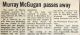 McGugan, Murray obituary