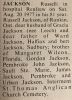 Jackson, Russell death notice Jackson, Russell death notice