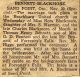 01617-Bennett, Thomas Henry & Nora nee Blackmore wedding write-up
