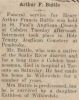 Buttle, Henry Arthur obituary Buttle, Henry Arthur obituary