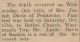 Davis, Mrs. Joseph death Davis, Mrs. Joseph death