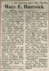 Hartwick, Mary E. nee Pilgrim obituary Hartwick, Mary E. nee Pilgrim obituary