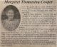 Cooper, Margaret nee Reilley obituary Cooper, Margaret nee Reilley obituary
