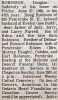 Douglas Moore ROBINSON obituary Douglas Moore ROBINSON obituary