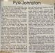 Pye, Dr. E. C. married Mary Johnston Pye, Dr. E. C. married Mary Johnston