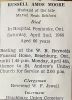 Amos Russell MOORE funeral card