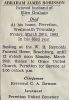 Abraham James ROBINSON funeral card