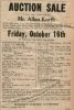 Kurth, Allan auction sale