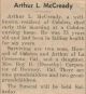 McCready, Arthur L. death McCready, Arthur L. death