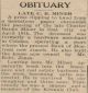 CHx-Miner, Chester B. obituary CHx-Miner, Chester B. obituary