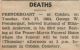 Prendergast, George W. death Prendergast, George W. death