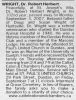 Dr. DVM Robert Herbert WRIGHT obituary Dr. DVM Robert Herbert WRIGHT obituary