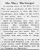 Nursing Sister Ida Mary MACGREGOR obituary Nursing Sister Ida Mary MACGREGOR obituary