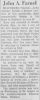 John Andrew FARNELL obituary John Andrew FARNELL obituary