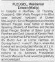 'Wally' Waldemar Ernest FLEUGEL obituary