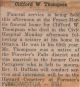 Thompson, Clifford W. funeral Thompson, Clifford W. funeral