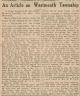 WHx-Newspaper clipping - 'An Article on Westmeath Township' pt1