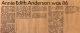 Anderson, Annie E. nee Johnson obituary Anderson, Annie E. nee Johnson obituary