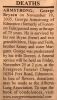 Armstrong, George Bryson obituary