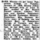 Barr, Minnie nee Johnston death