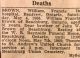 Brown, Wm Francis death