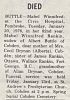 Buttle, Mabel Winnifred death