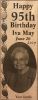 May, Iva nee Byce celebrates 95th birthday