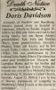 Davidson, Doris nee Pettigrew obituary Davidson, Doris nee Pettigrew obituary