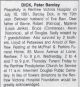 Peter Barclay DICK obituary Peter Barclay DICK obituary
