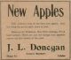 J. L. Donegan general merchant advertisement J. L. Donegan general merchant advertisement