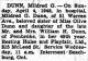 Dunn, Mildred G. death Dunn, Mildred G. death