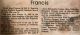 Francis, Ena nee McMullen obituary Francis, Ena nee McMullen obituary
