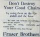 CHx-Fraser Brothers advertisement CHx-Fraser Brothers advertisement