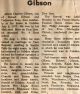 Gibson, Albert Charles obituary Gibson, Albert Charles obituary