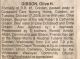 Gibson, Olive obituary Gibson, Olive obituary