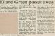 Green, Ellard obituary Green, Ellard obituary