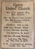 CHx-Grace United Church weekly advertisement CHx-Grace United Church weekly advertisement