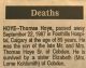 Hoye, Thomas death Hoye, Thomas death