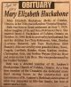 Huckabone, Beth nee Byce obituary Huckabone, Beth nee Byce obituary