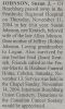 Johnson, Susan J. nee Keutsch obituary Johnson, Susan J. nee Keutsch obituary