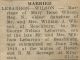 Lebarron, George & Mary Ilene Wilson wed Lebarron, George & Mary Ilene Wilson wed