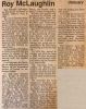 McLaughlin, Roy obituary McLaughlin, Roy obituary